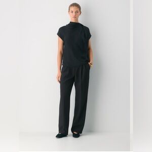 Wilfred of Aritzia “Effortless Pant” wide leg black trouser